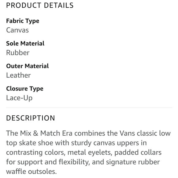 NWT Men's Vans Mix & Match Era Sneakers - Picture 7 of 7